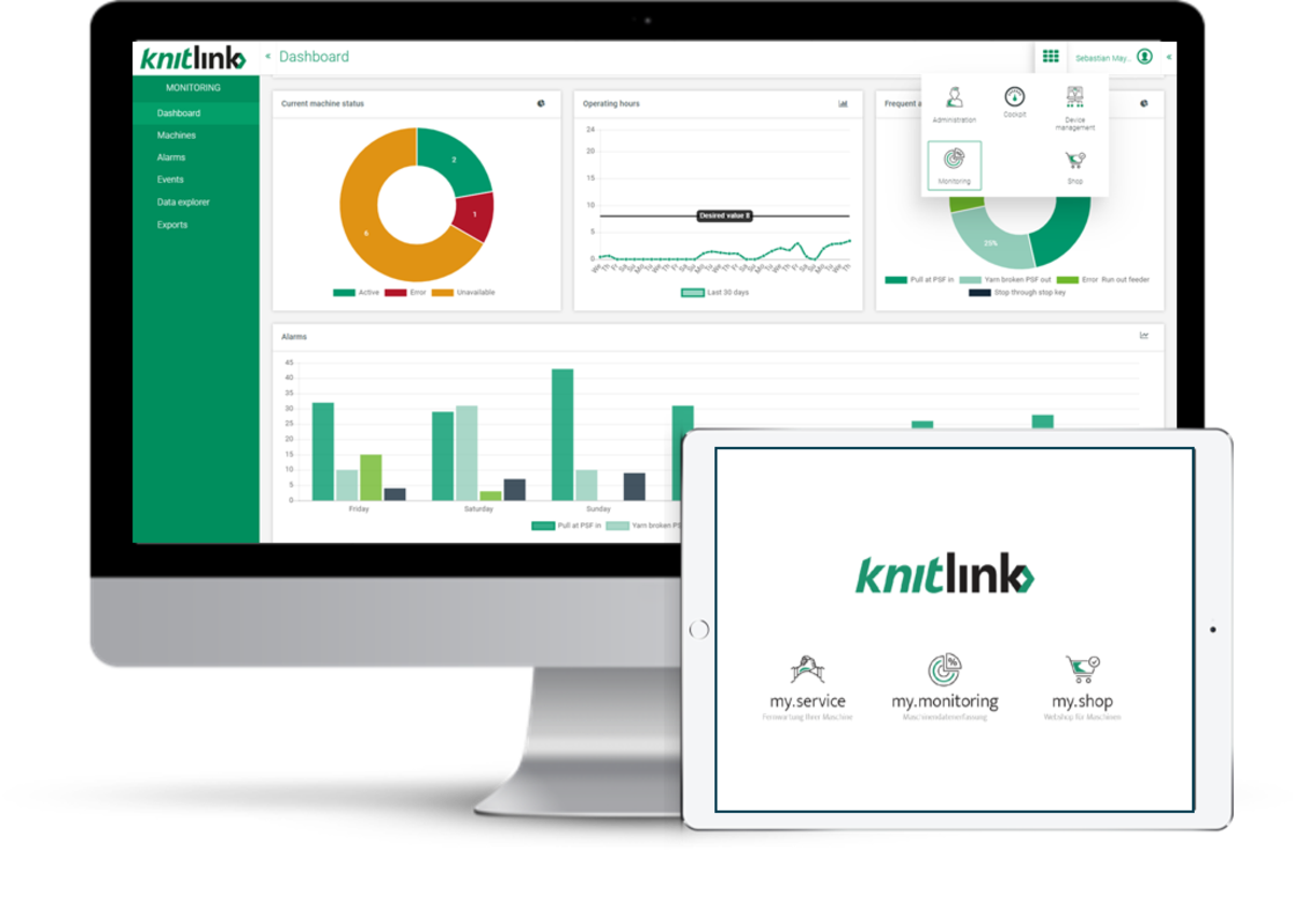 knitlink: Ein digitales Produkt von Mayer und Cie.